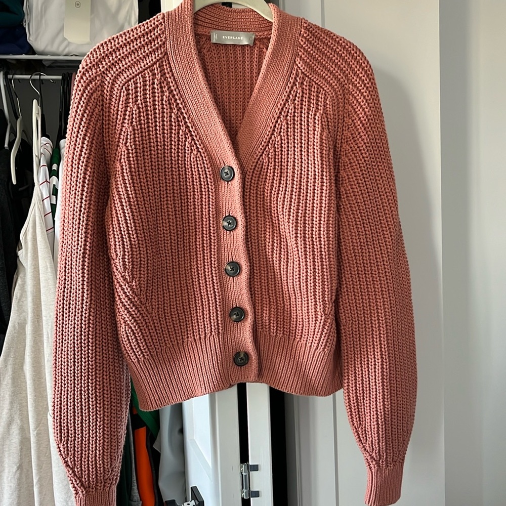 Everlane The Texture Cotton Crop Cardigan